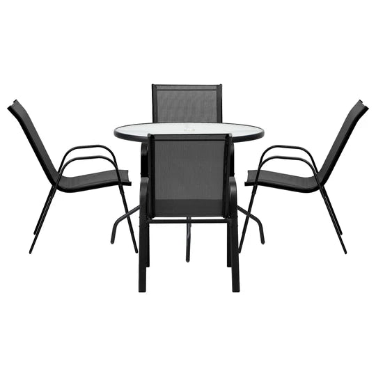 Градински Комплект Haven - Стъклена Маса и 4 Стола