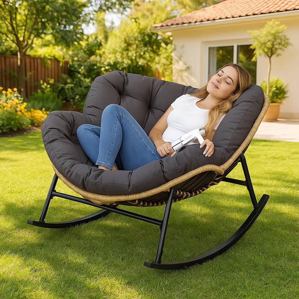 ОГРОМНО ЛЮЛЕЕЩО СЕ КРЕСЛО ТИП ЯЙЦЕ – ChromeStar Home Decor