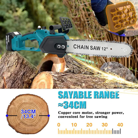 Акумулаторна Резачка 50см. за Дърва 36V 8Ah+ 2 Батерии и зарядно