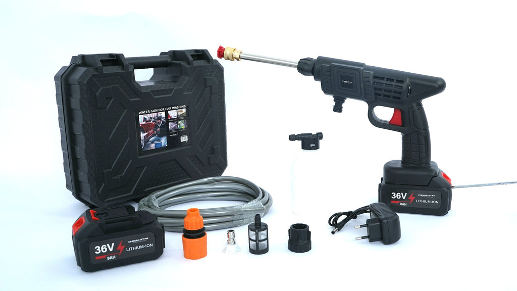 Акумулаторна Водоструйка ChromeStar 30 Бара, Батерии 36V 8Ah, Зарядно и Аксесоари в Преносим Куфар