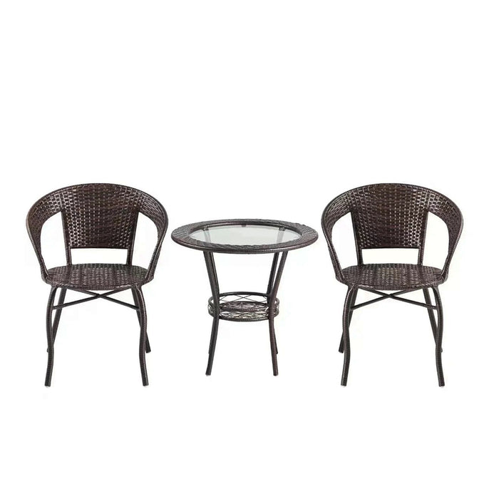 Градински Ратанов Комплект Relax 2 стола с маса   + поставка